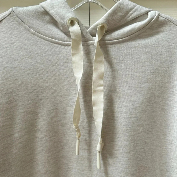Athleta Modal Mala Hoodie Dress Heathered Oatmeal Size Small - Picture 3 of 12